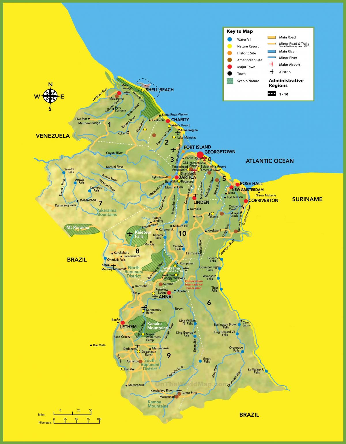 χάρτης της εικόνας της Γουιάνας
